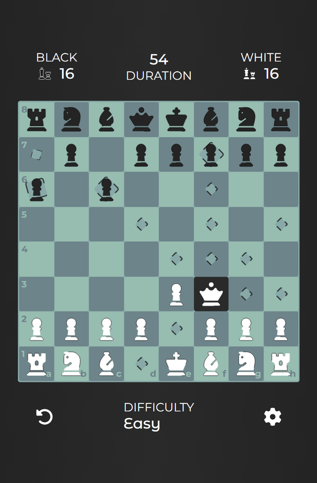 CHess game developed board