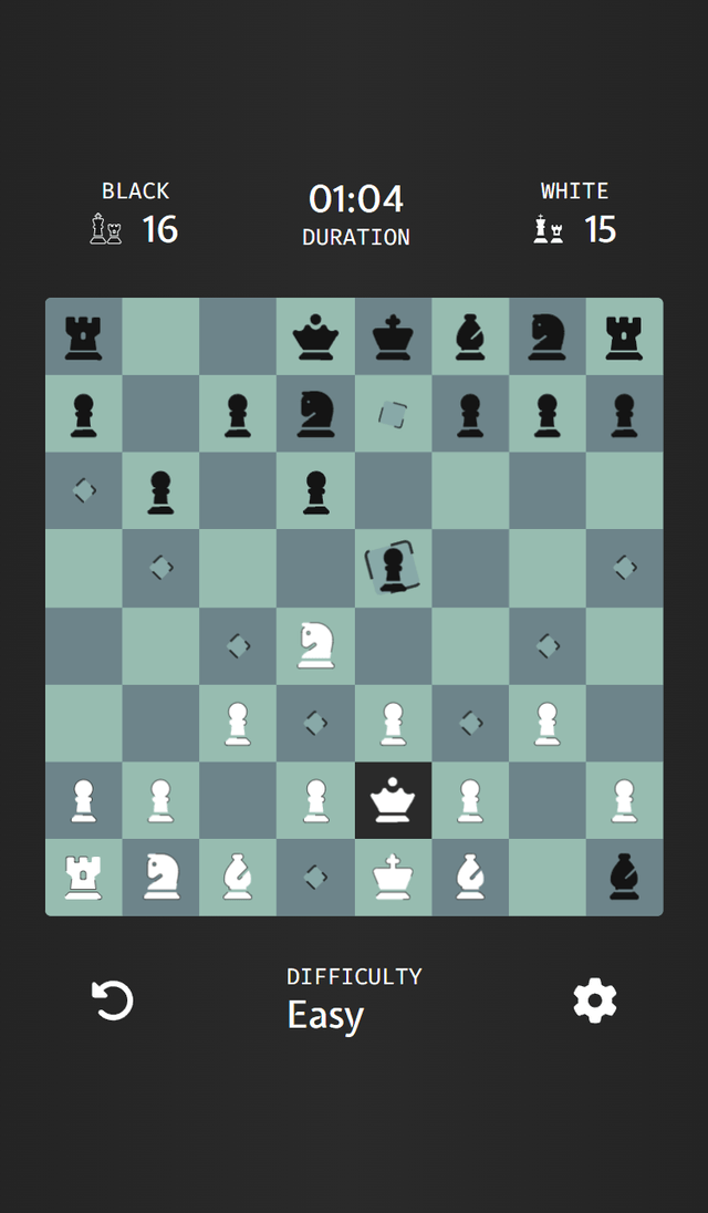 CHess game developed board